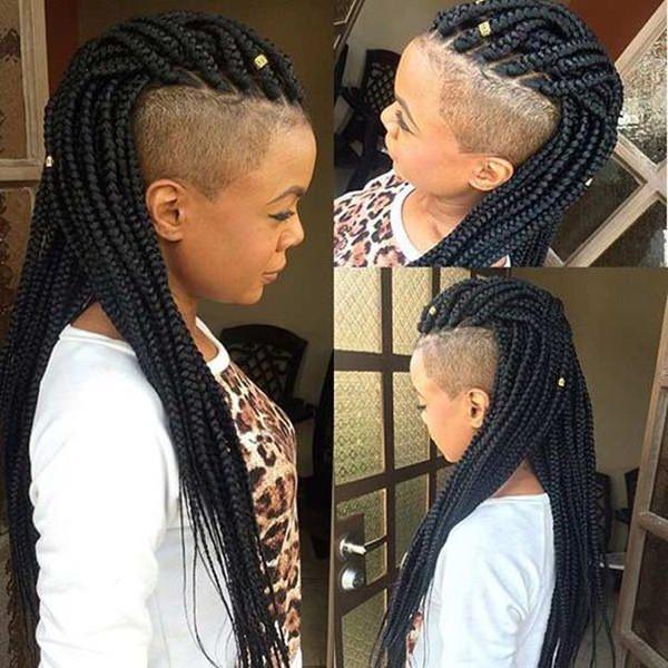 Braided hairstyle for black women